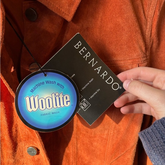 Bernardo Women's Orange Suede Jacket NWT - Picture 6 of 11